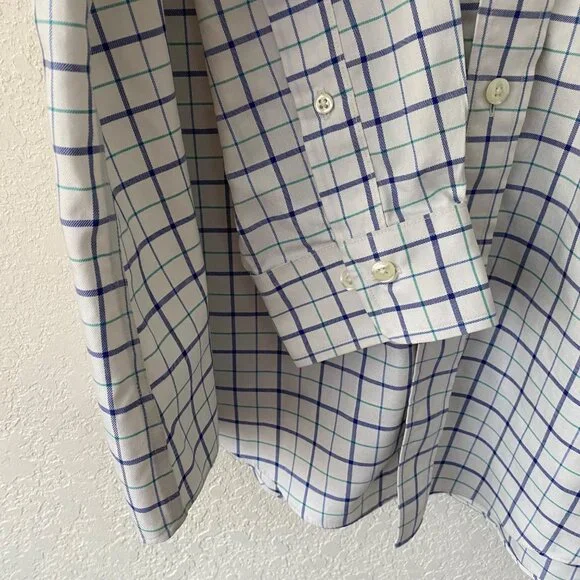 Brooks Brothers Regent Non-Iron Checkered windowpane Cotton Shirt Size XL - Picture 5 of 10